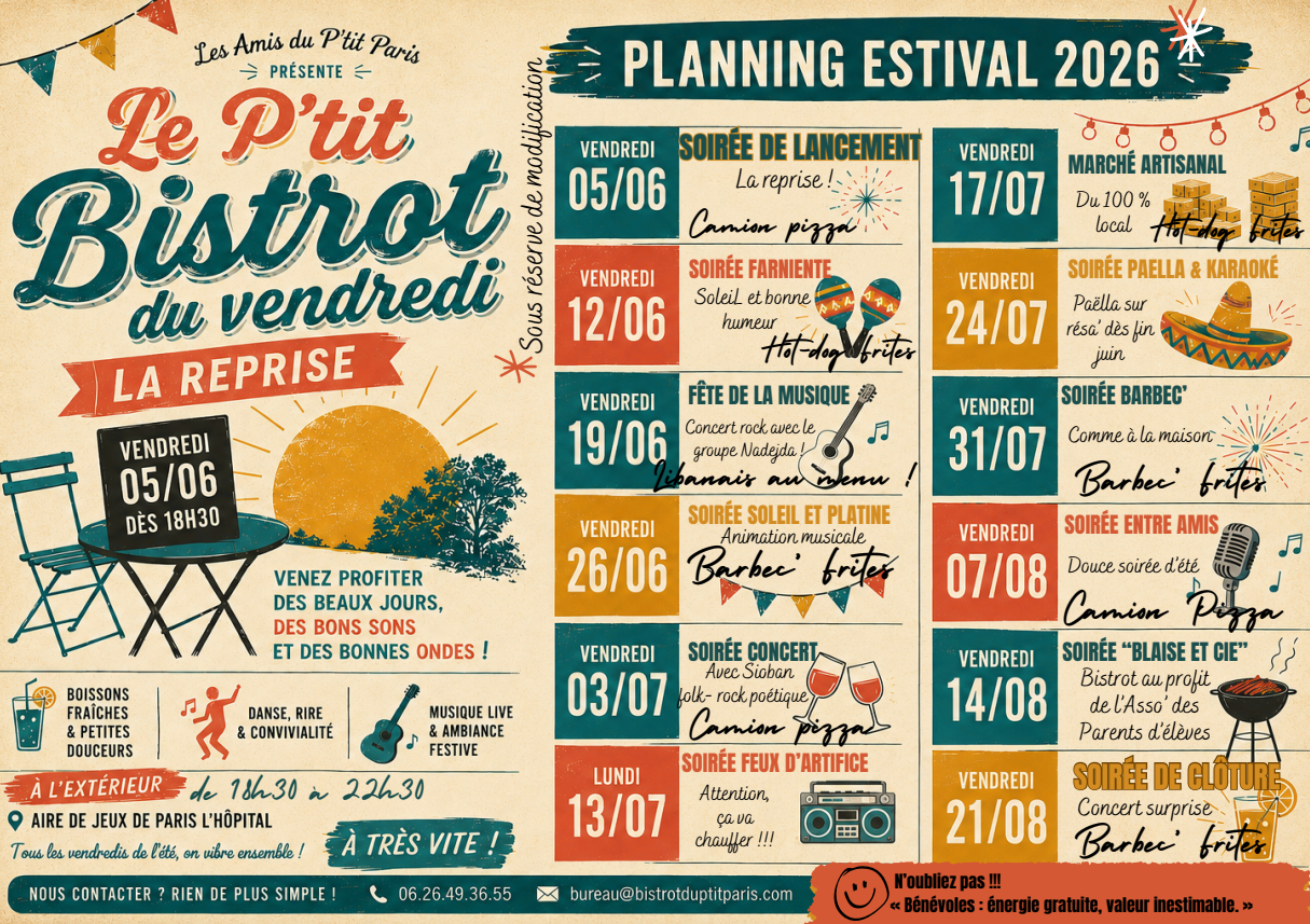 Rendez-vous de l’été 2026 : soirées chaleureuses et festives au cœur de la commune